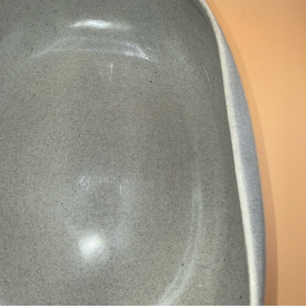 Russell Wright American modern Gray Ceramic vegetable bowl by Steubenville NICE - Picture 7 of 9